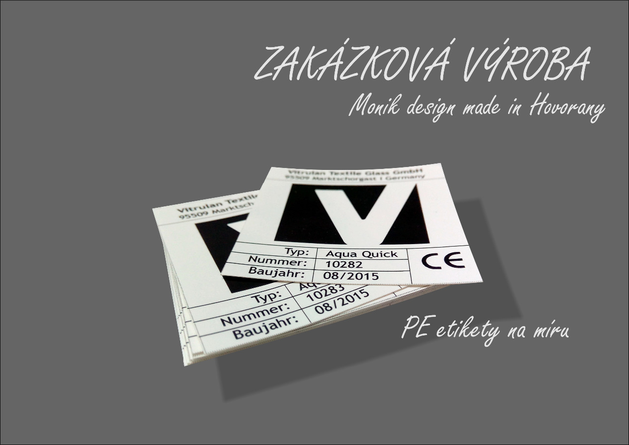 PE etikety na miru Monik design
